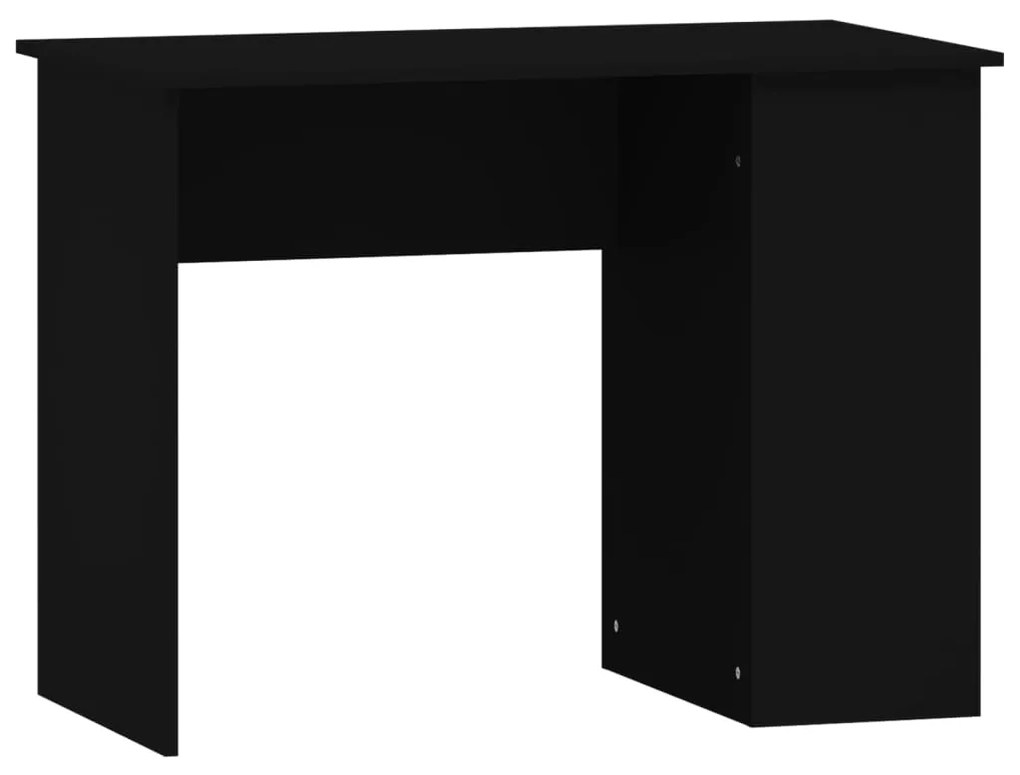 vidaXL Birou, negru, 100x55x75 cm, lemn prelucrat