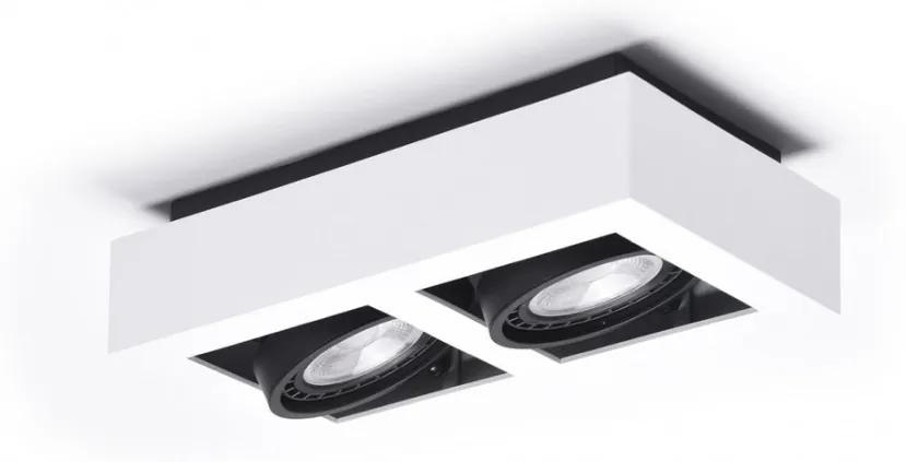 Spot aplicat directionabil de tavan/plafon NIKEA 2 ES111 alb/negru