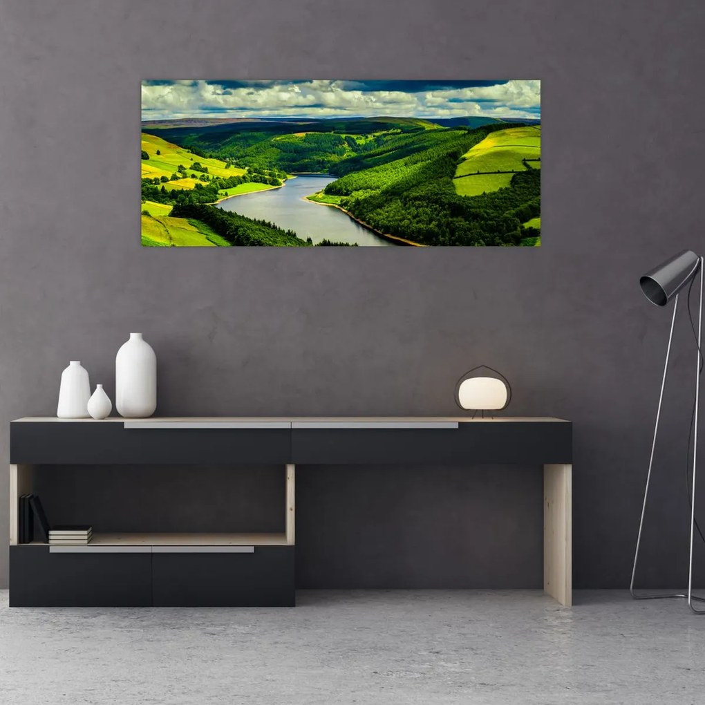 Tablou - Peisaj verde (120x50 cm)