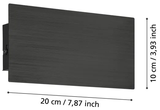 Aplică LED Eglo 901197 TALAMELLO LED/6W/230V 3000K negru