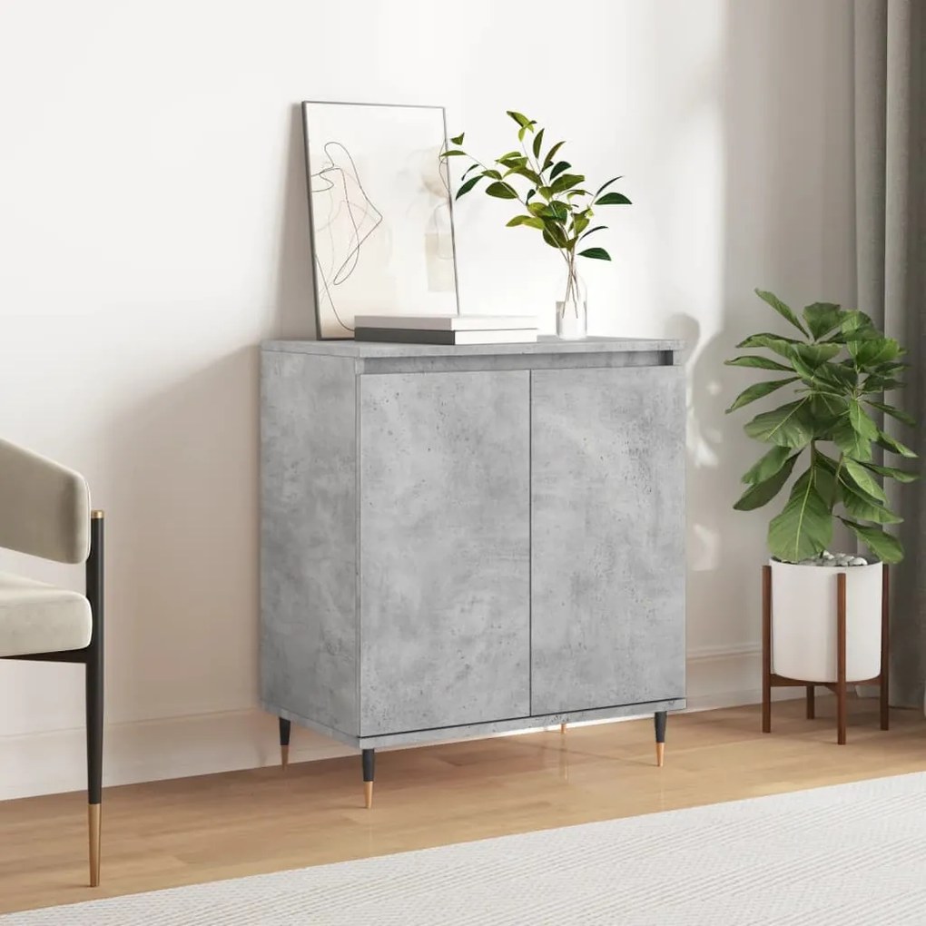 vidaXL Servantă, gri beton, 60x35x70 cm, lemn prelucrat