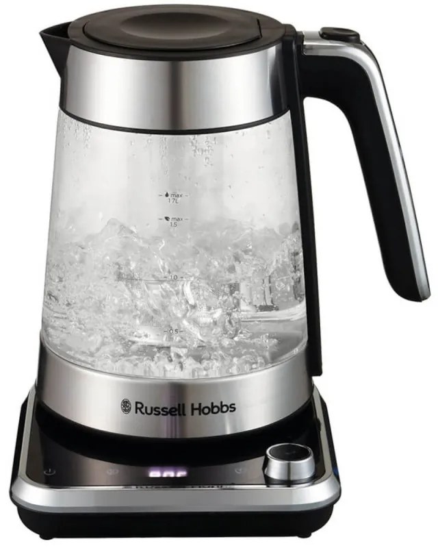 Cana electricа Russell Hobbs Attentiv 26200-70, 3000W, 1,7 l, Infuzor, Control temperatura, Timer, Inox/Negru