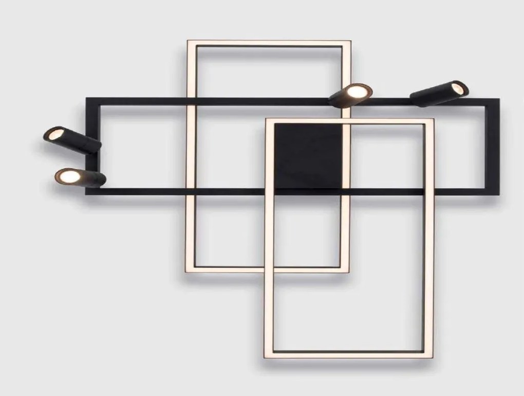 Lustra LED design modern geometric cu 4 spoturi Erick