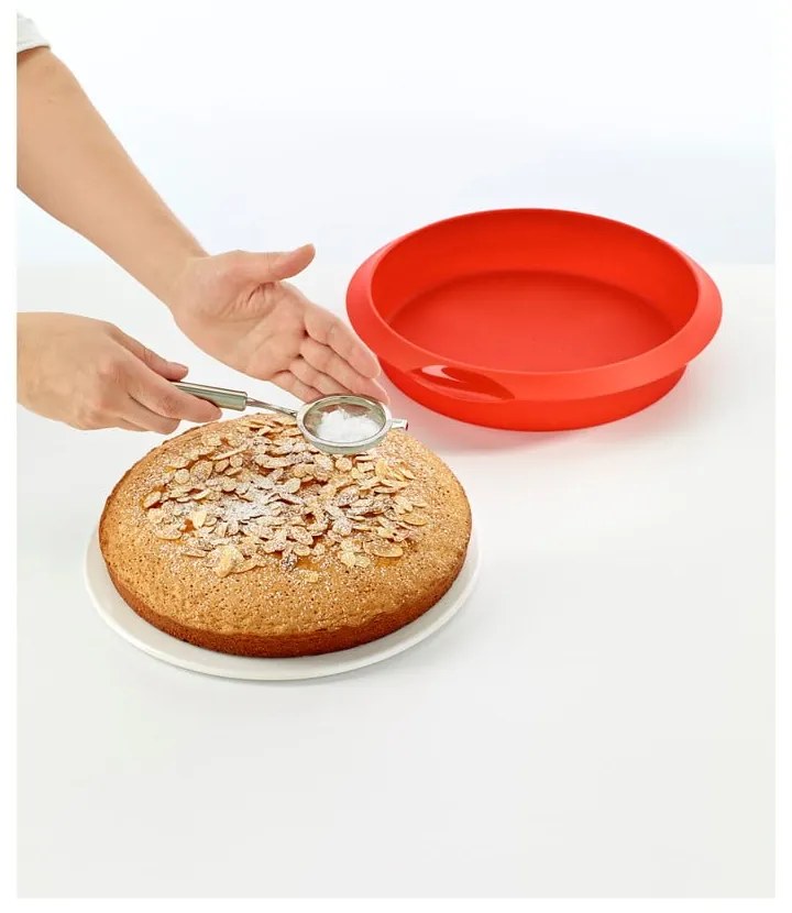 Formă din silicon pentru copt Lékué, ⌀ 24 cm, roșu