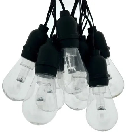 Ghirlandă LED decorativă pentru exterior, 10 LED, 0,15 W, 230 V, 3,8 m, IP44, negru
