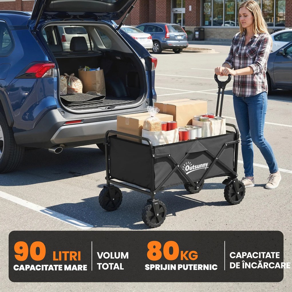 Outsunny cărucior multifuncțional | Aosom Romania