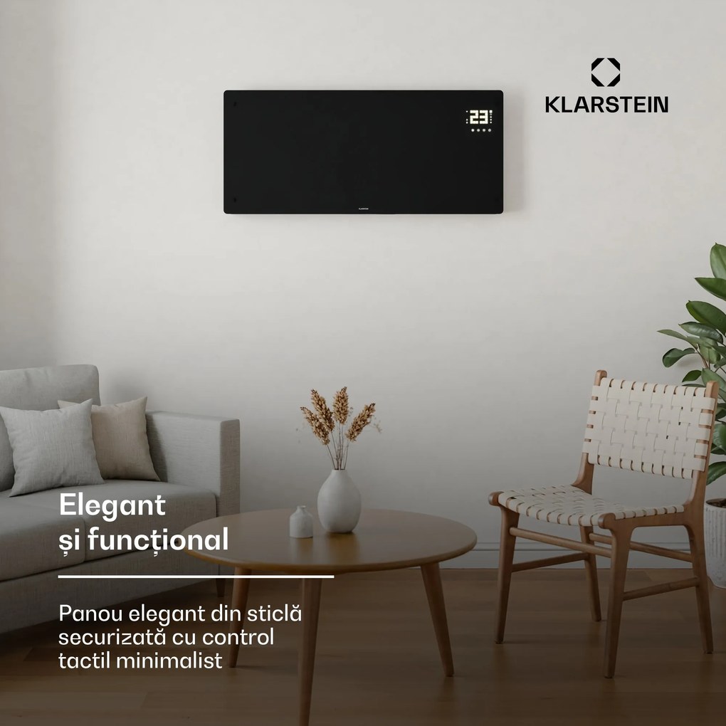 Klarstein Bornholm convector încălzitor | 3000 W | 30 m² | Puternic și stilat | 105 cm x 51 cm