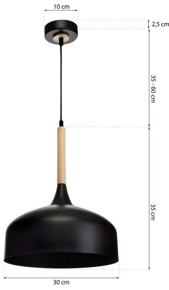 Lustră pe cablu TAYLOR 1xE27/60W/230V