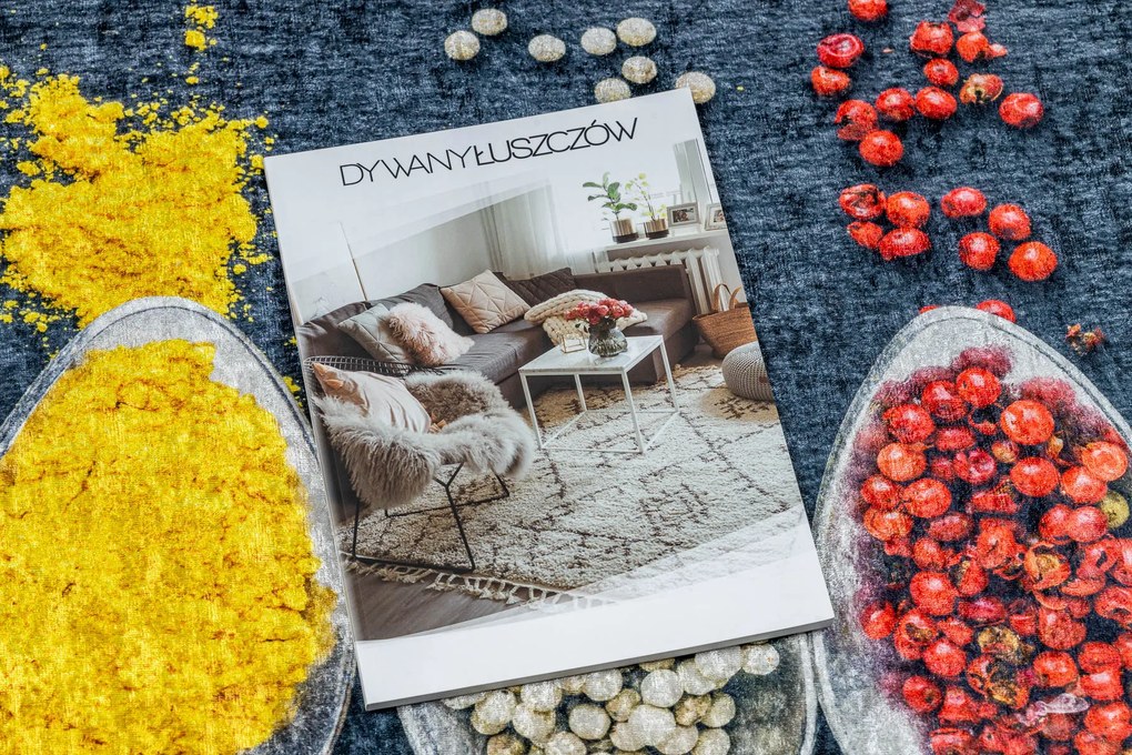 ANDRE 42760 covor lavabil linguri, condimente bucatarie, anti-alunecare - gri / verde