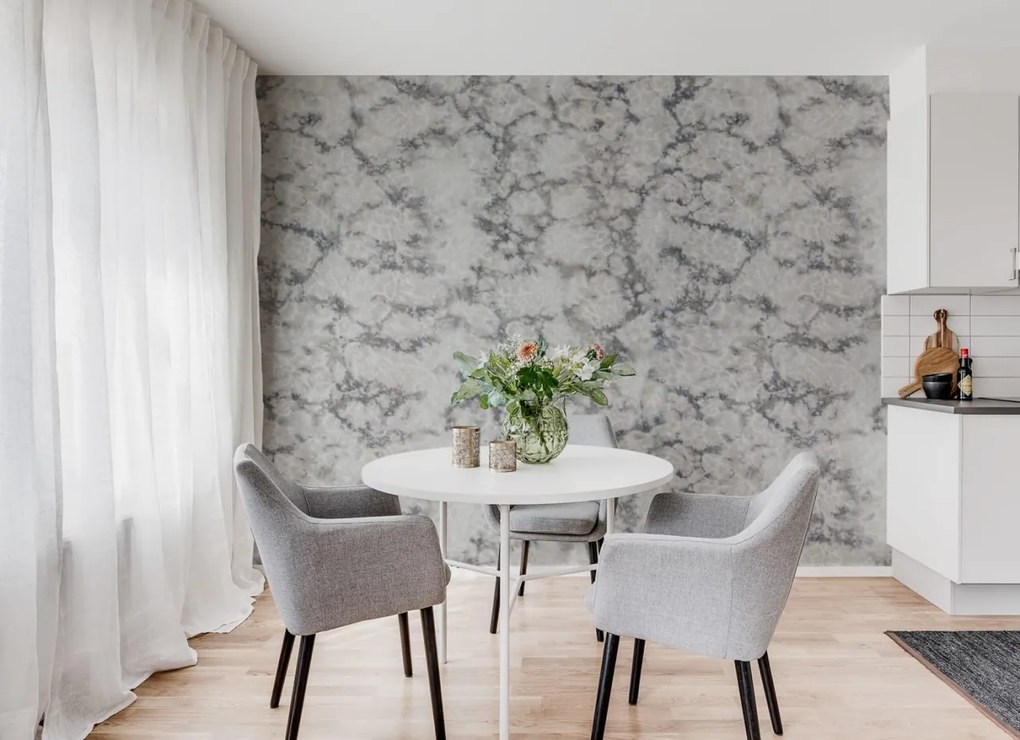 Fototapet, Flow, White, Rebel Walls