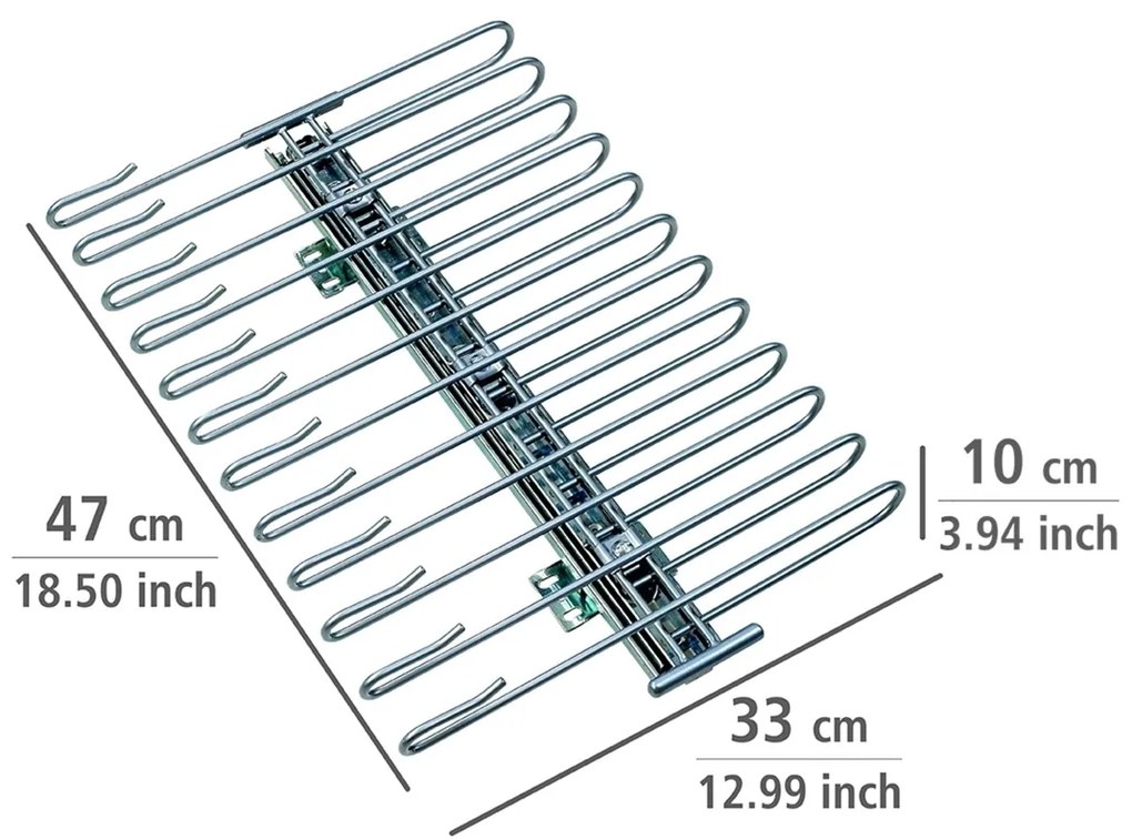 Wenko Cuier extensibil pentru pantaloni pentrudulap, 12 perechi