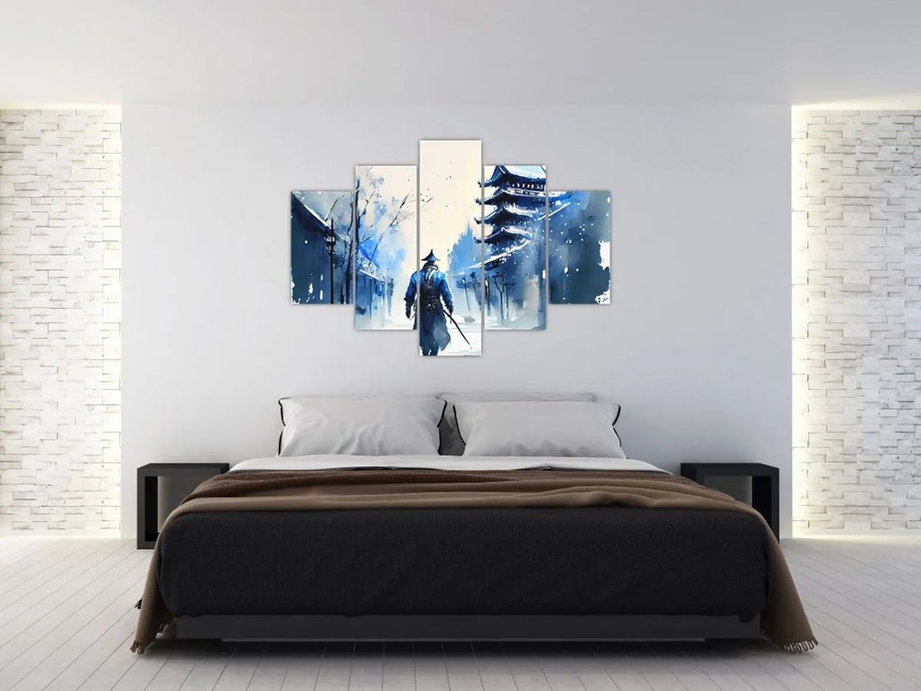 Tablou - Samurai, aquarel (150x105 cm)