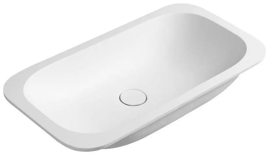 Sapho - Lavoar încastrat ROCKSTONE 67 x 35,5 cm, alb mat