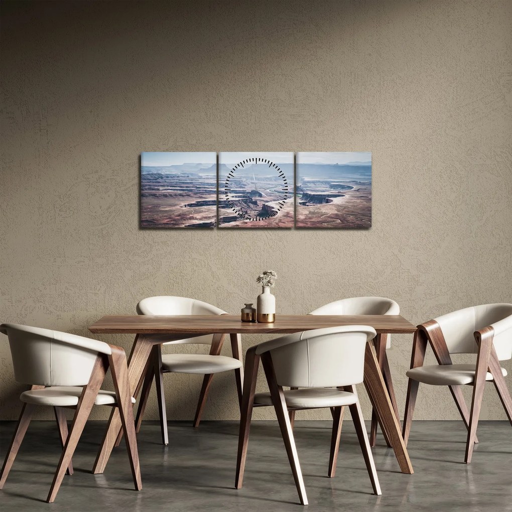 Tablou cu canion, SUA (cu ceas) (90x30 cm)