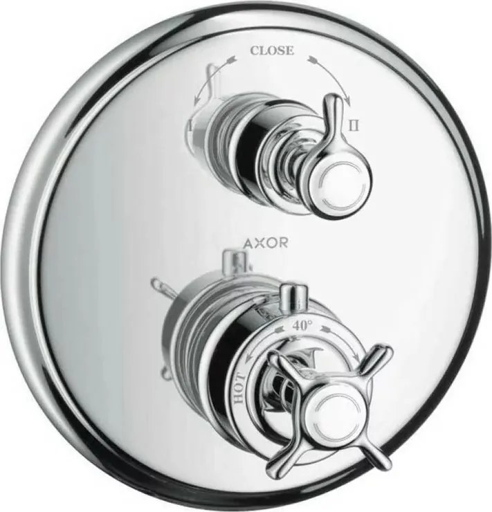 Baterie dus termostatata incastrata Hansgrohe Axor Montreux cu divertor