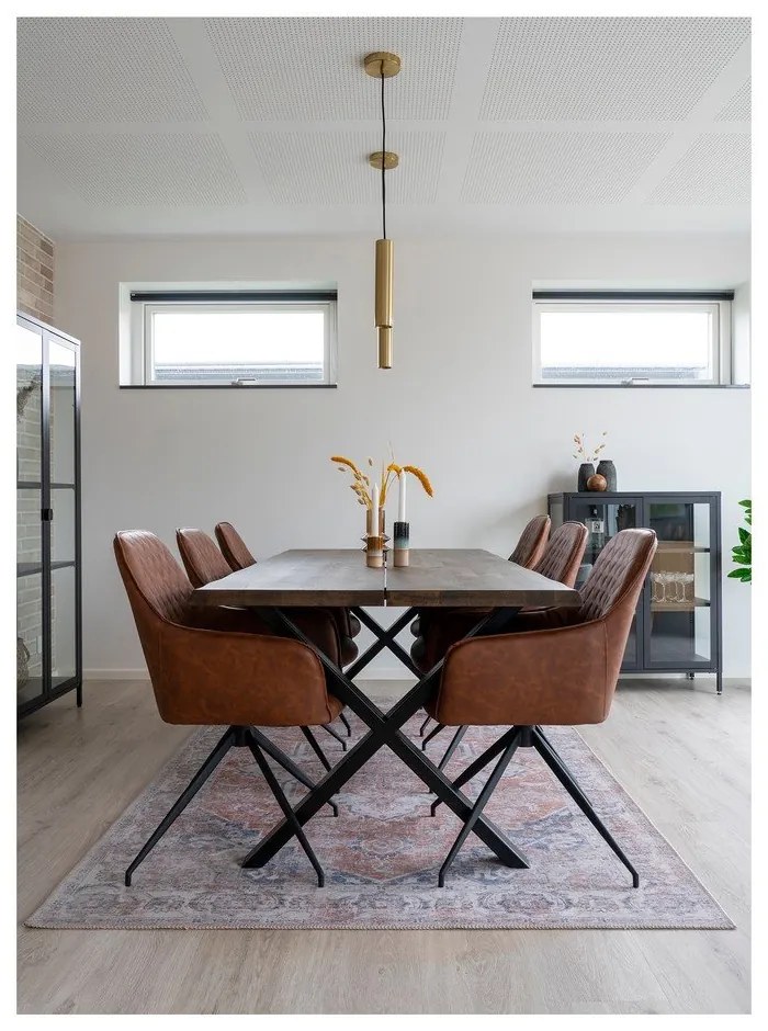 Scaun de sufragerie maro deschis tapițat Harbo – House Nordic