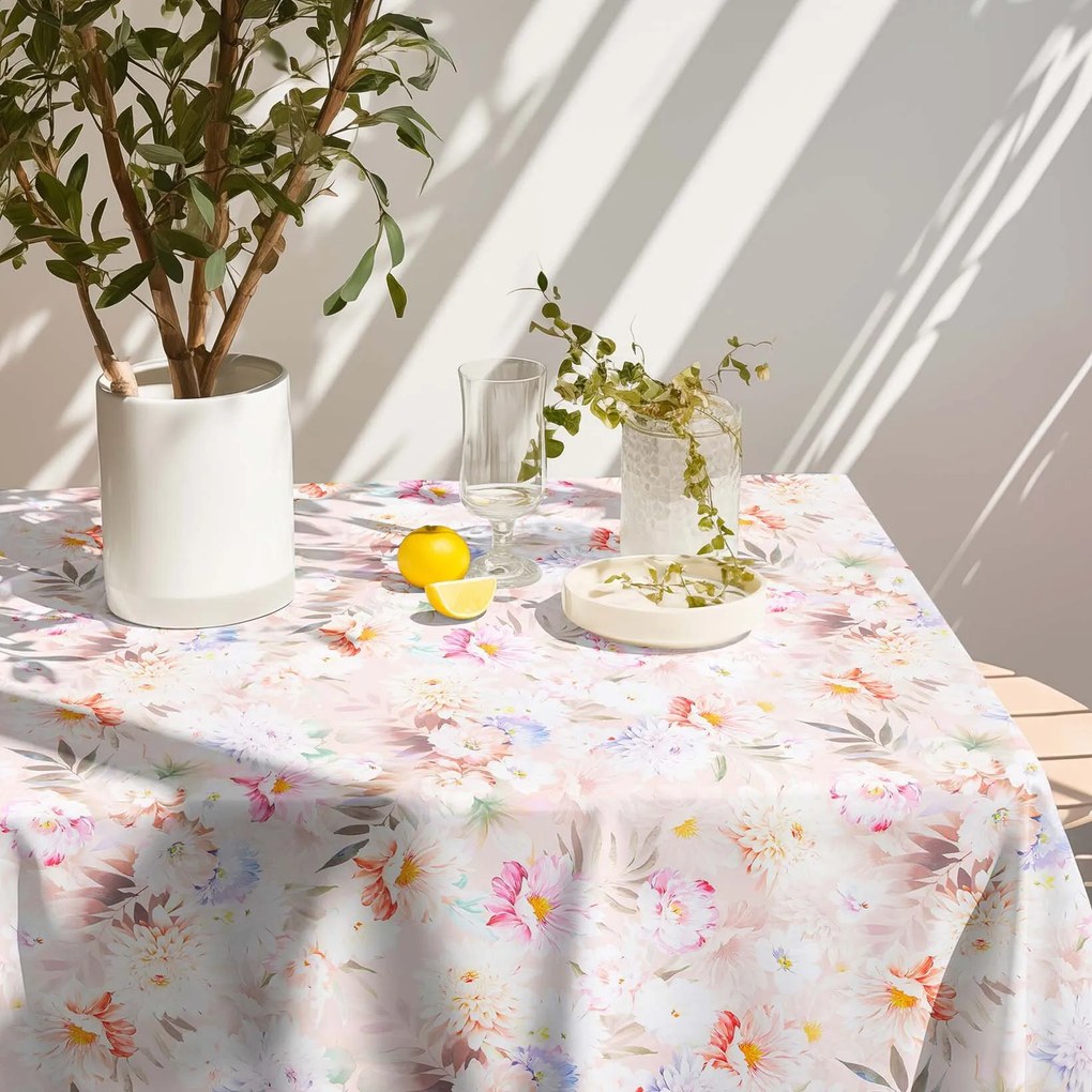 Goldea față de masă 100% bumbac deluxe - flori sălbatice 100 x 100 cm