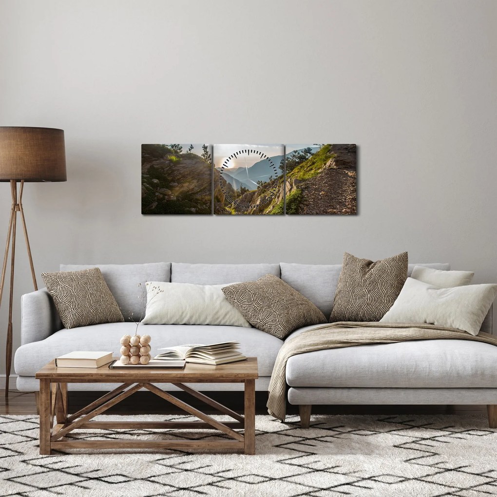 Tablou - Muntele Olimpus (cu ceas) (90x30 cm)
