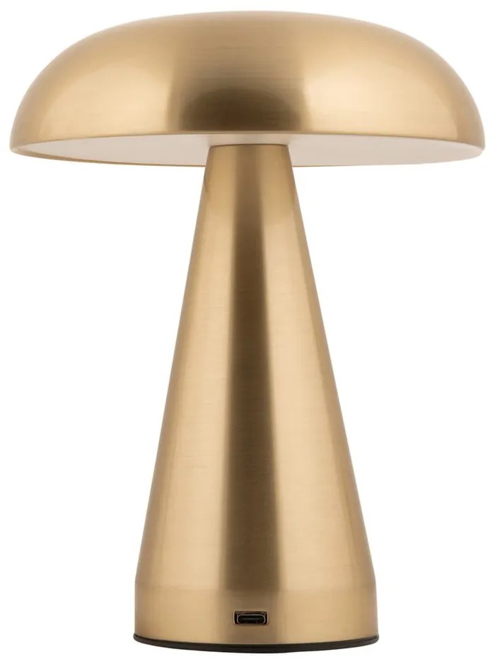 Veioză aurie LED cu intensitate reglabilă cu abajur din metal (înălțime 20,5 cm) Rachel – Leitmotiv