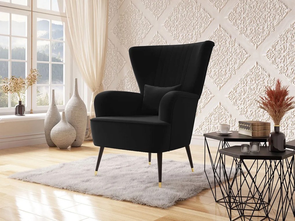 Fotoliu Perokas (Negru + auriu) . Promo -17%. 1103832