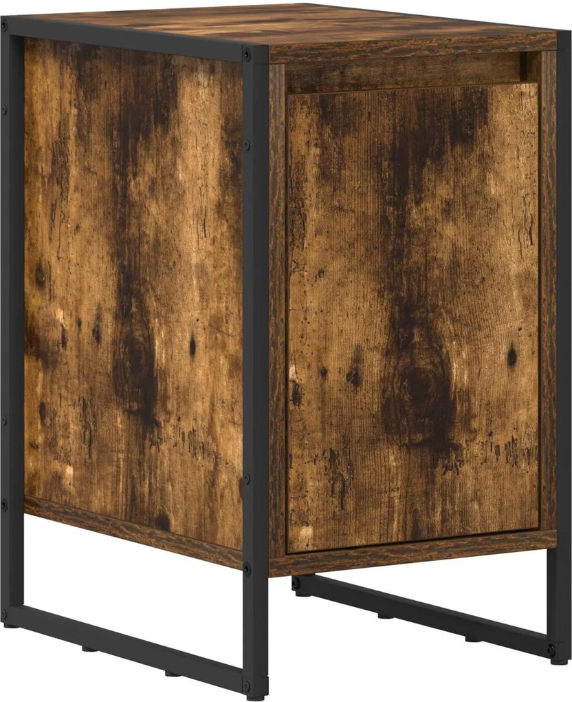 vidaXL Noptieră Stejar fumuriu 39,5 x 30 x 50 cm Lemn compozit