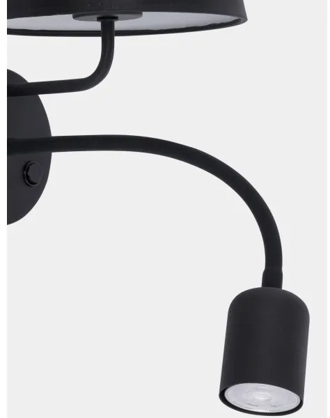 Lampă de perete MAJA 1xE27/15W/230V + 1xGU10/10W/230V neagră