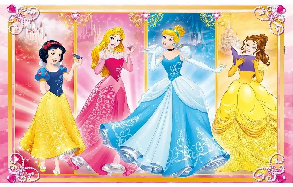 Prințesele Disney Doers Puzzle de 2x60 de piese Clementoni