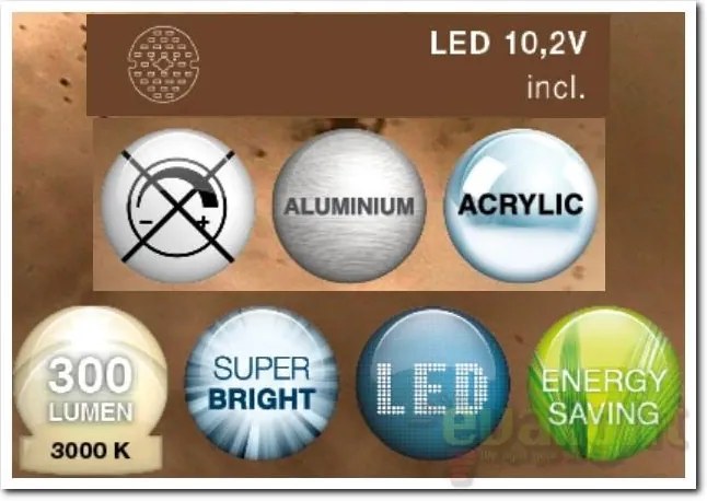 Aplica de perete avangard LED Isaac 41535