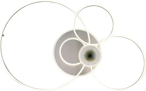 Globo 68278-36 - Plafonieră LED dimabilă BELTRAN LED/36W/230V argintie + telecomandă
