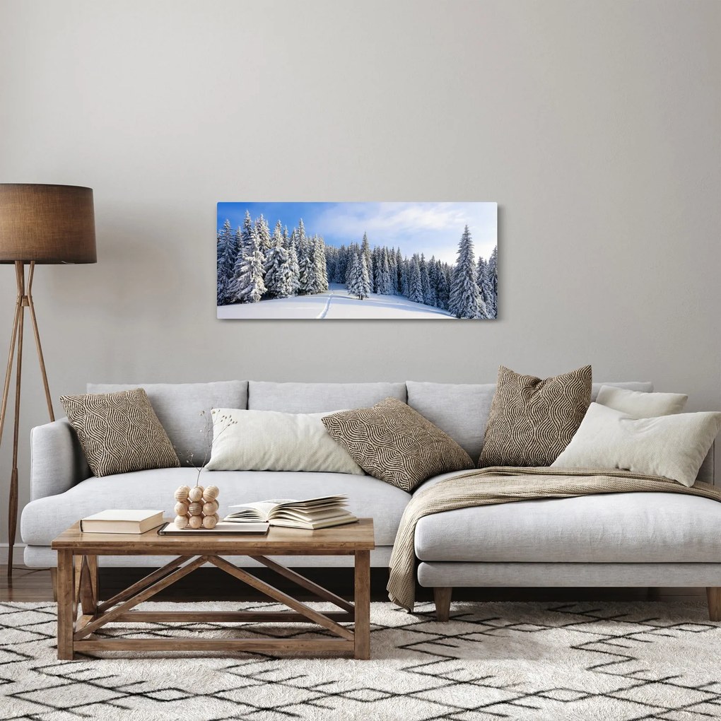 Tablou - Iarna in pădure (120x50 cm)