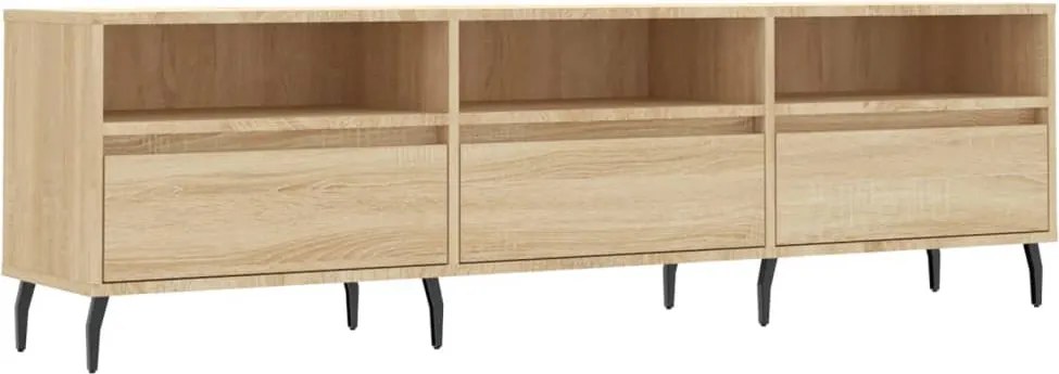 vidaXL Comodă TV, stejar sonoma, 150x30x44,5 cm, lemn prelucrat