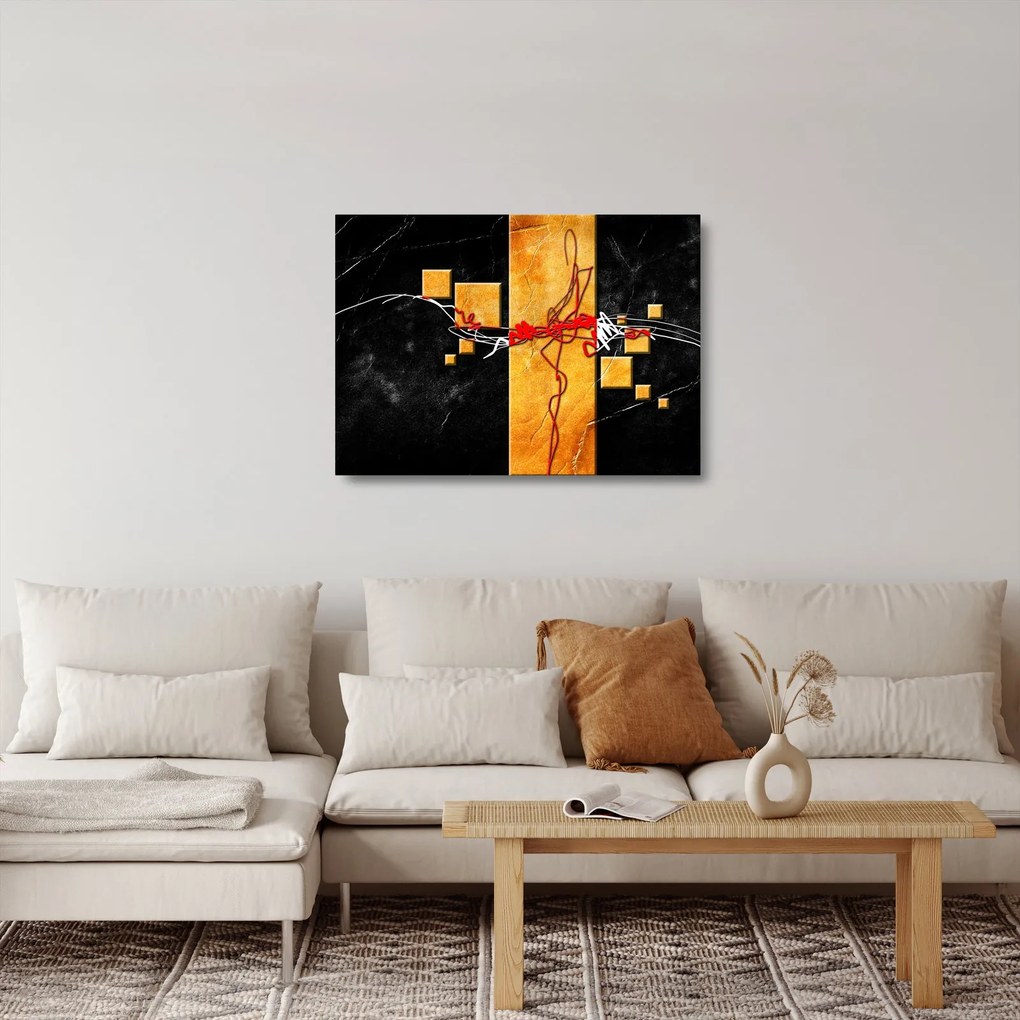 Tablou pe sticlă abstract - Dansatoare (70x50 cm)