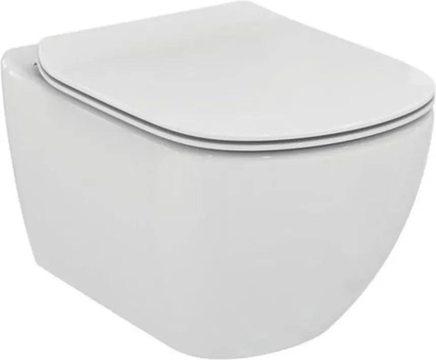 Set vas wc suspendat Ideal Standard Tesi Aquablade cu capac slim