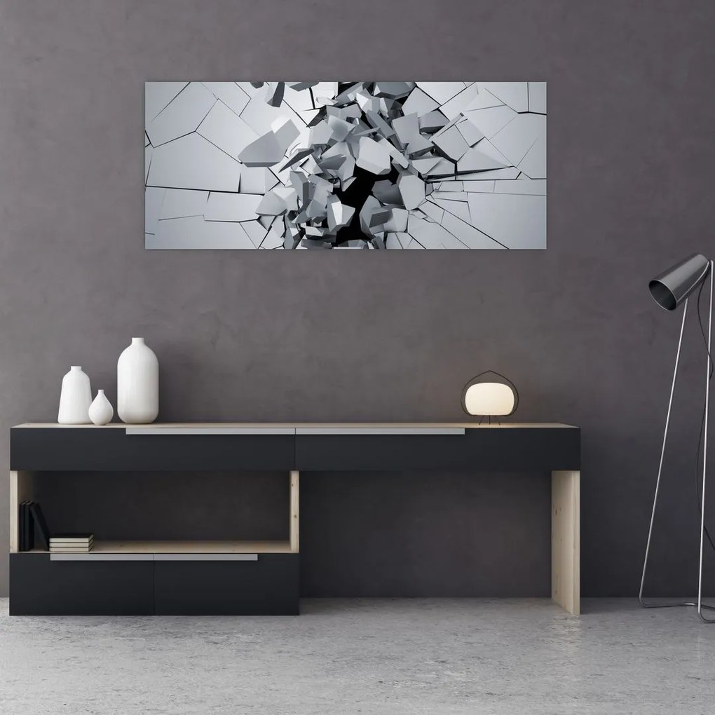 Tablou abstracție 3D (120x50 cm)