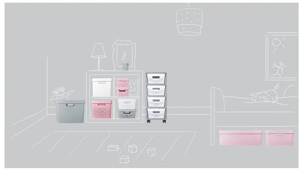 Cutie de depozitare Curver Simpla Gordinho, gri