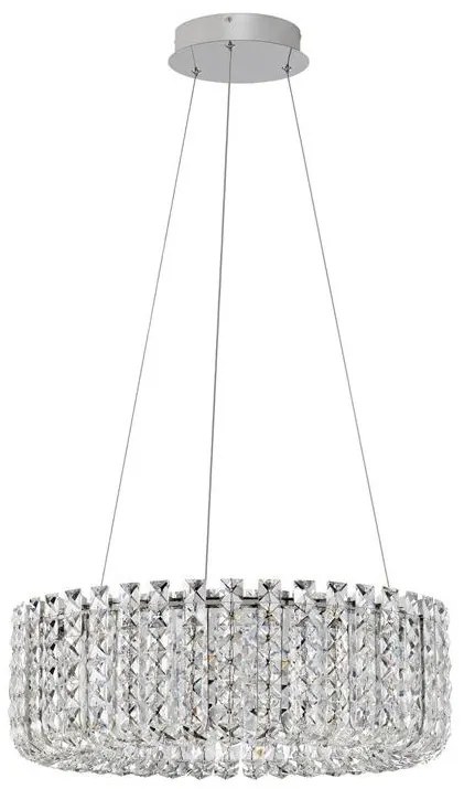 Lustra suspendata crom, cristale sticla CELYSIA 60cm