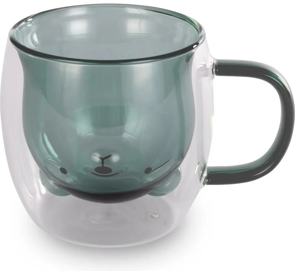 Lamart LT9127 Set de 2 pahare Bear Vaso, 250 ml,verde