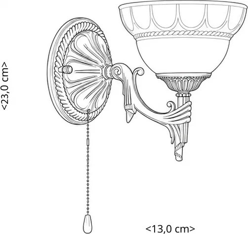 BRILAGI - Aplică de perete DAHLIA 1xE27/40W/230V alamă