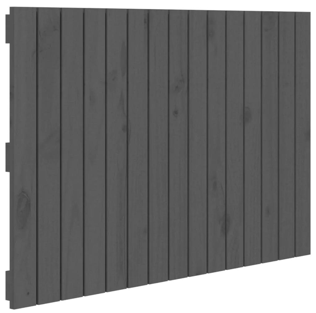 824835 vidaXL Tăblie de pat pentru perete, gri, 95,5x3x60 cm, lemn masiv pin