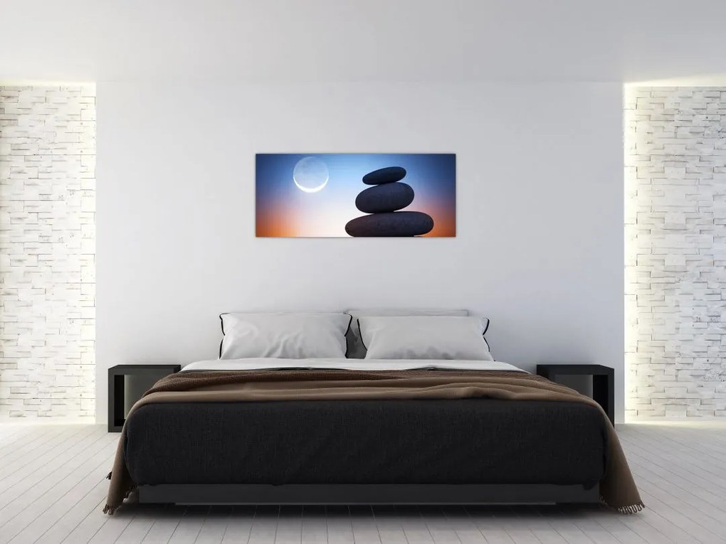 Tablou cu pietre suprapuse (120x50 cm)