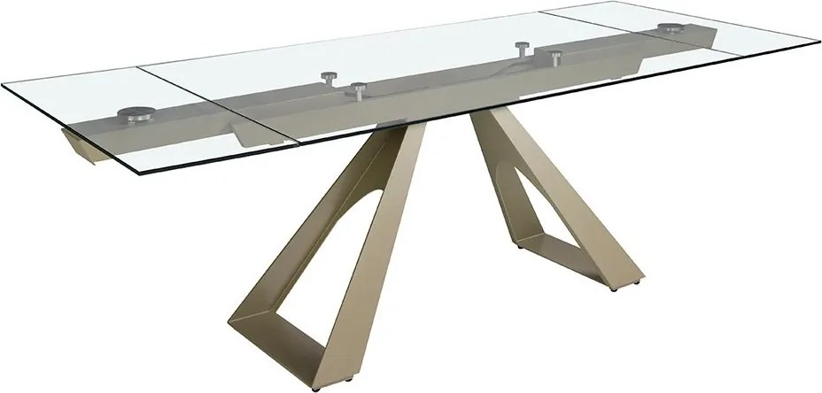 Masa extensibila deosebita design LUX Glass 160-240x100cm