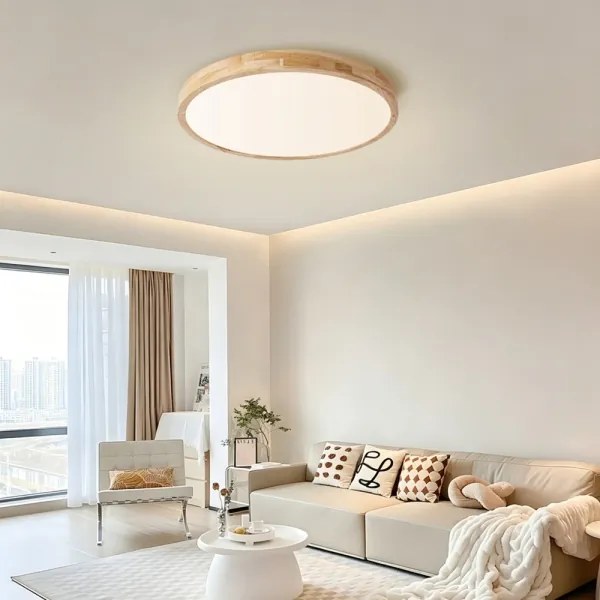 Brilagi - Corp de iluminat LED dimabil WOODLINE LED/72W/230V 3000-6000K stejar diam. 60 cm + telecomandă