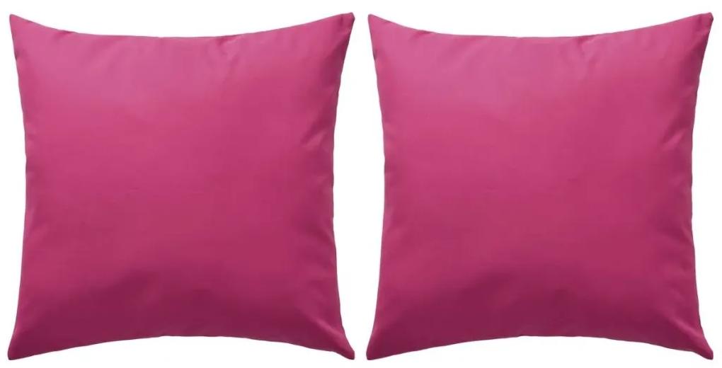 vidaXL Perne de exterior, 2 buc., roz, 45 x 45 cm
