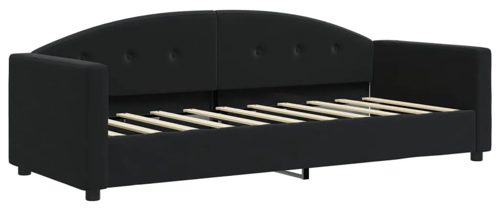 354133 vidaXL Pat de zi, negru, 80x200 cm, catifea