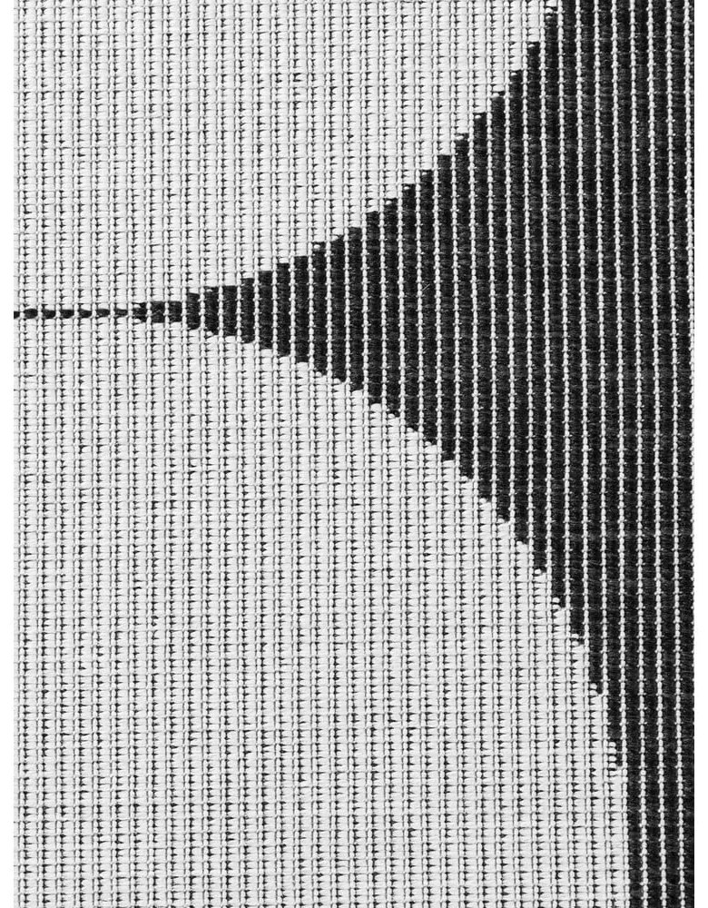 Covor tip traversă pentru interior și exterior alb-negru 80x250 cm Duet Bowen – NORTHRUGS