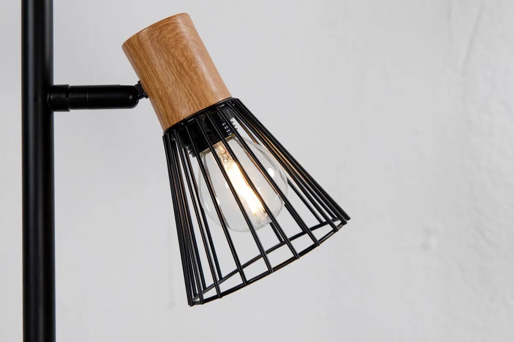 Lampa de podea neagra ATTICUS