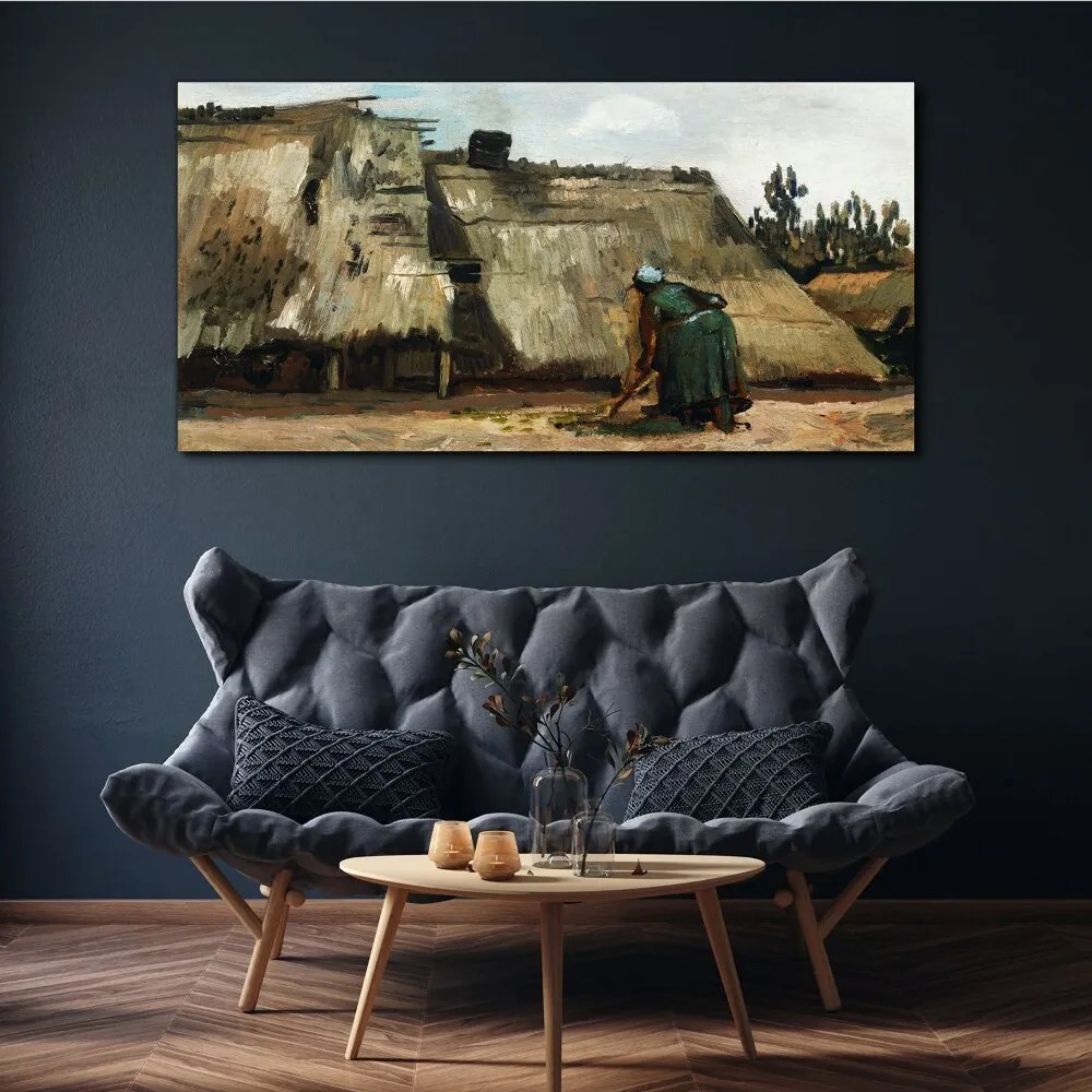 Tablou canvas Desen case de sat