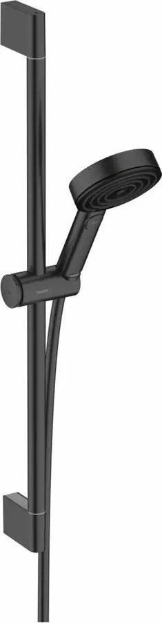 Set de dus cu bara Hansgrohe Pulsify Select 105 Relaxation 65 cm negru 3 functii