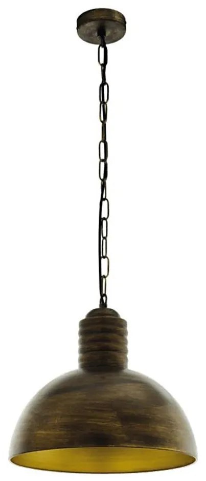 Eglo 79442 - Lustră suspendată pe lanț GOLDING 1xE27/60W/230V patină