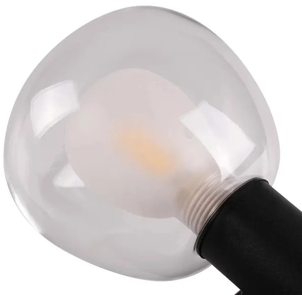 Aplica de perete pentru baie POLA 2xG9/5W/230V IP44 negru/sticlă transparentă